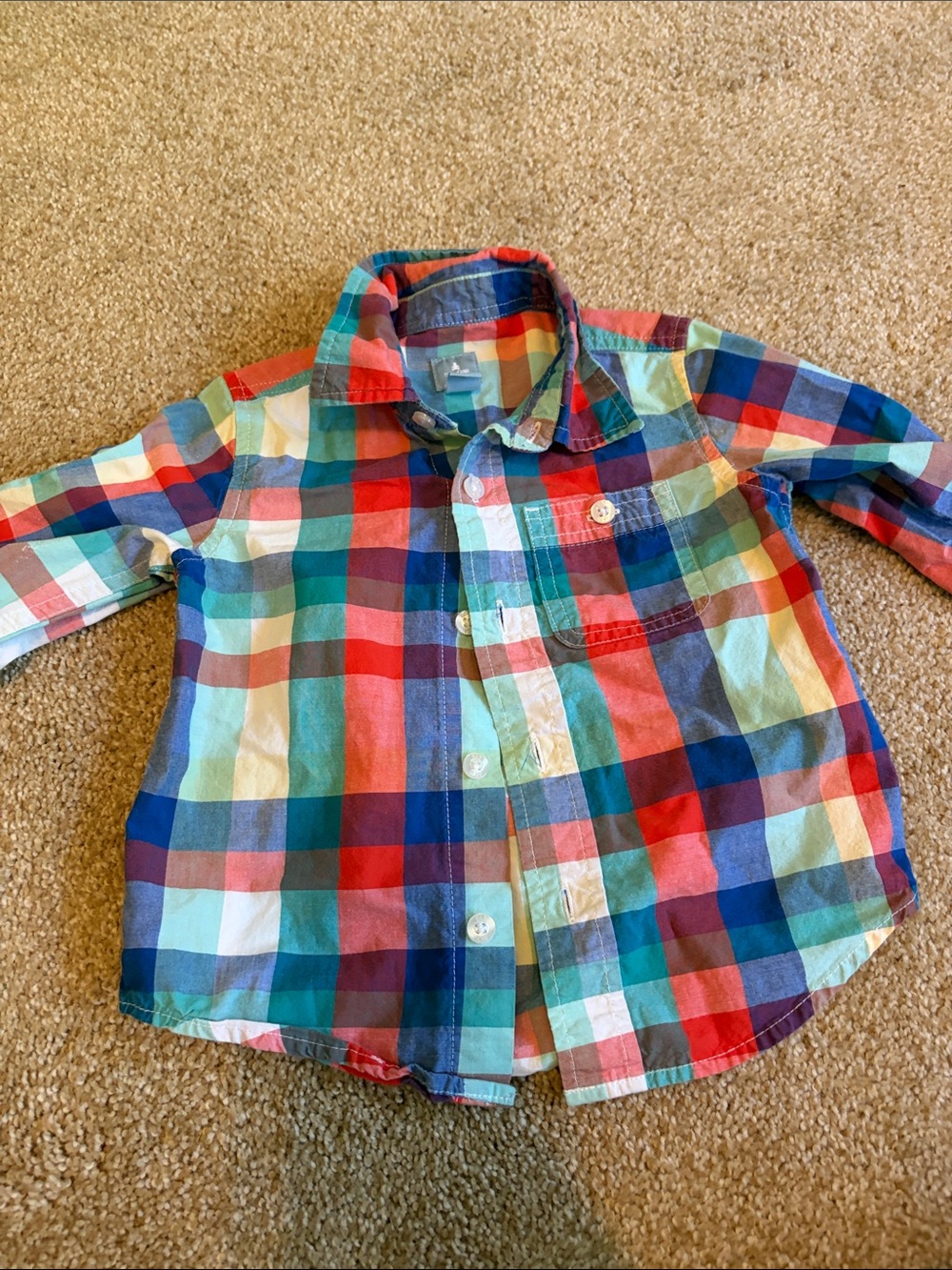 Gap Multicolor Plaid Button-Up Shirt for Kids